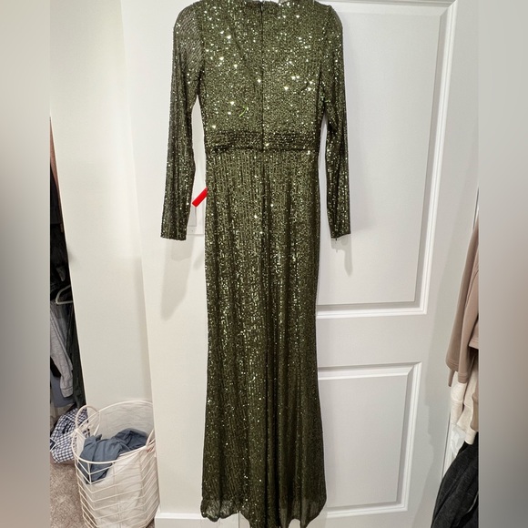 Ieena for Mac Duggal olive green style #26490 - Picture 4 of 10